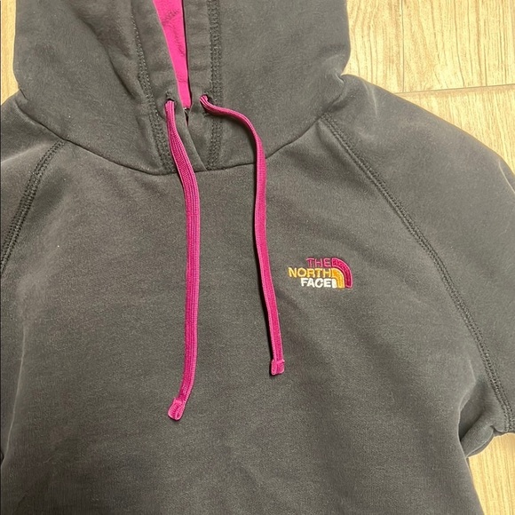 The North Face Black Hoodie with Pink Accents - Picture 2 of 4